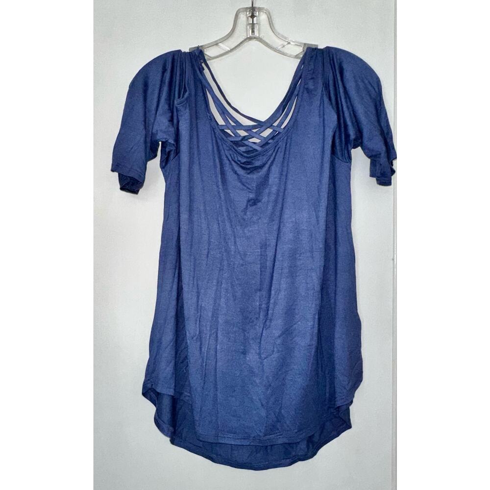 mts Crisscross Open Back Shoulder Top ~ L
